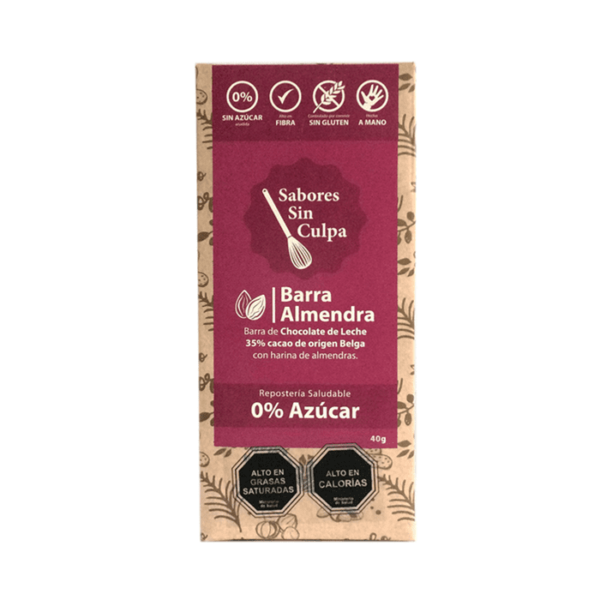 Chocolate Almendras (40g) Sabores Sin Culpa