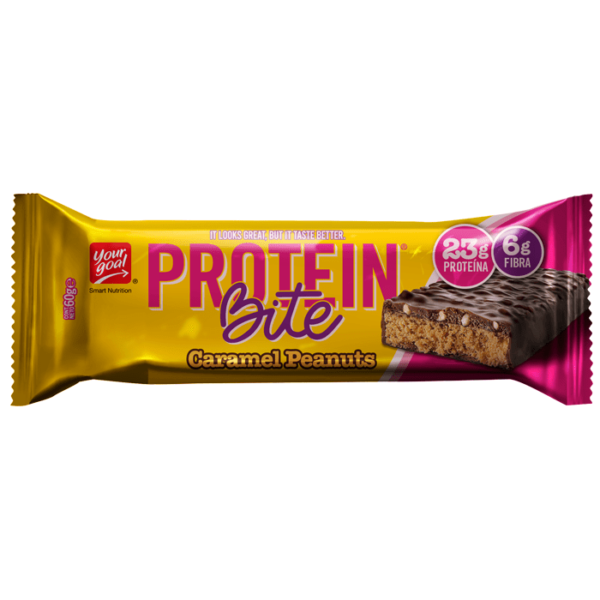 Barra Proteína Bite Caramelo Maní (60g) Yourgoal