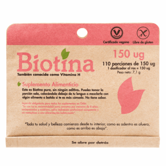 Biotina (110 porciones x 150ug) Dulzura Natural