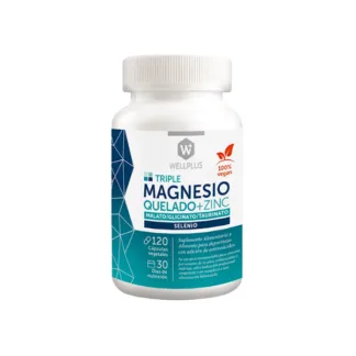 Triple Magnesio Quelado+Zinc (120Cap) Wellplus