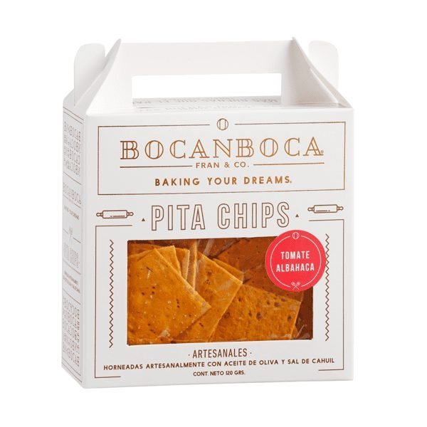 Pita chips tomate albahaca (120g) Bocanboca