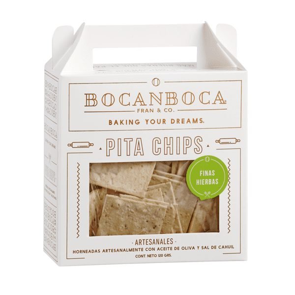 Pita chips finas hierbas (120g) Bocanboca