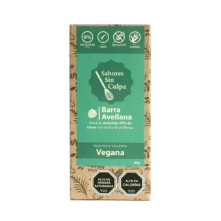Chocolate con Avellanas (40g) Sabores Sin Culpa