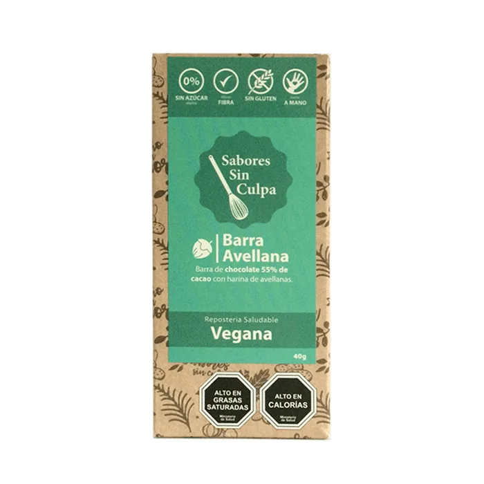 Chocolate con Avellanas (40g) Sabores Sin Culpa