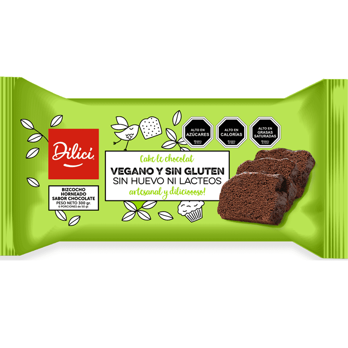 Queque de chocolate sin gluten (300g) Dilici
