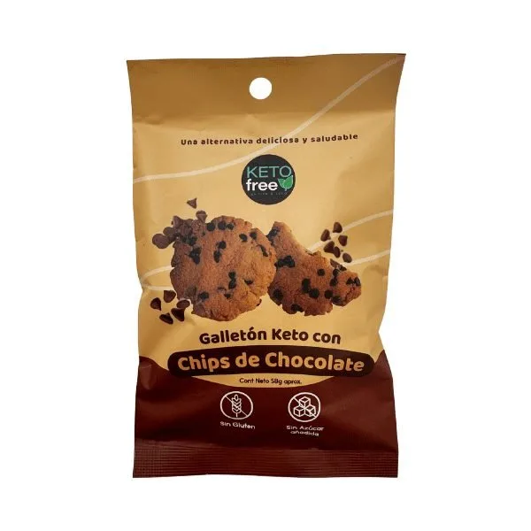 Galletón keto con chips de chocolate (58g) Ketofree