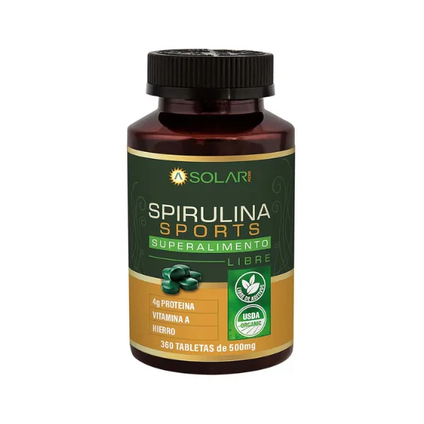Spirulina Orgánica en Tabletas (360T) Aquasolar