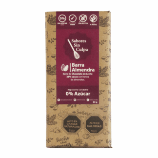 Chocolate Almendras (80g) Sabores Sin Culpa
