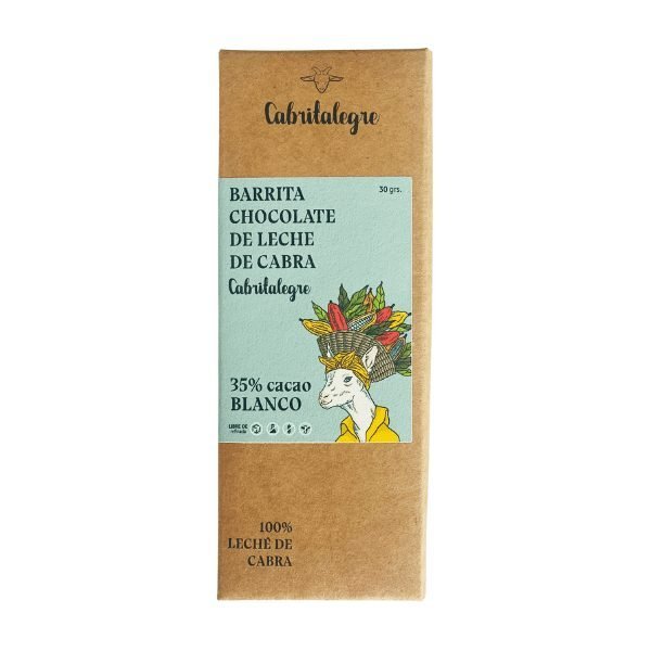 Barra de chocolate blanco de cabra (30g) Cabritalegre