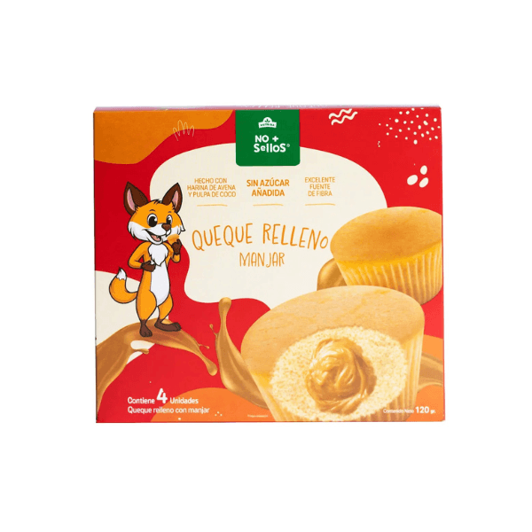 Queque relleno Manjar (4u) Nutrisa