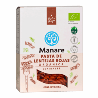 Espirales de lentejas rojas (250g) Manare