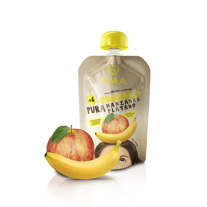 Puré Manzana Plátano (90g) AMA