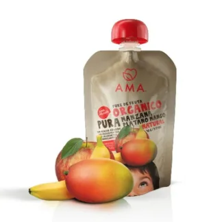 Puré Manzana Plátano Mango (90g) AMA