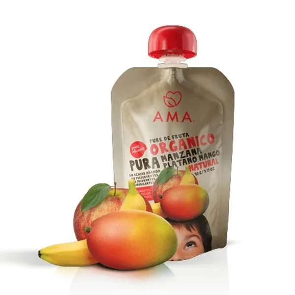 Puré Manzana Plátano Mango (90g) AMA