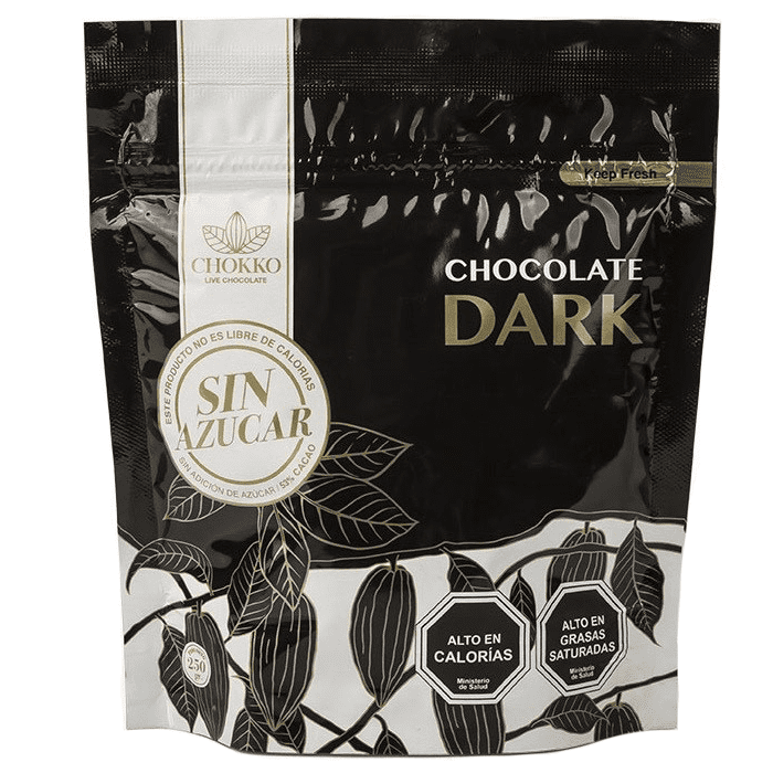Chips Chocolate 54% cacao sin azúcar (250g) Chokko