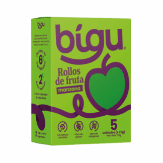 Rollos de Fruta Manzana (5u) Bigu