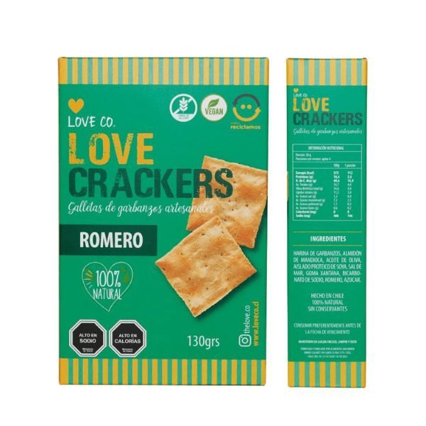 Crackers de romero (130g) Love Co