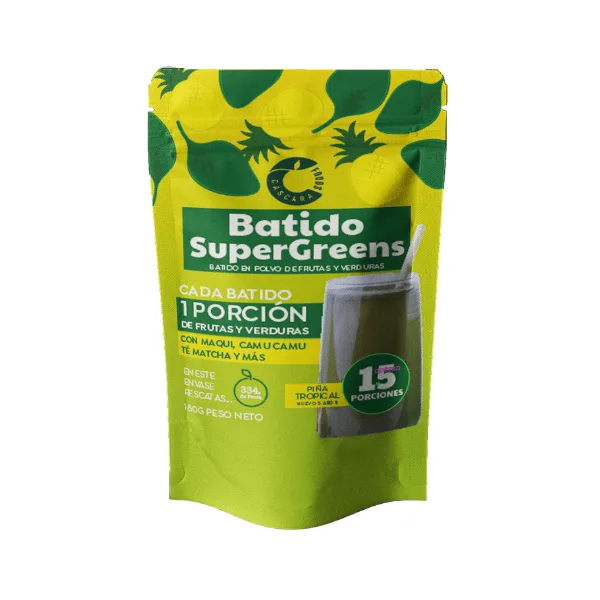 Batido SuperGreens Piña (180g) Cáscara Foods