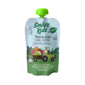 Colado Orgánico Verdura con Arroz (120g) Smiley Kids