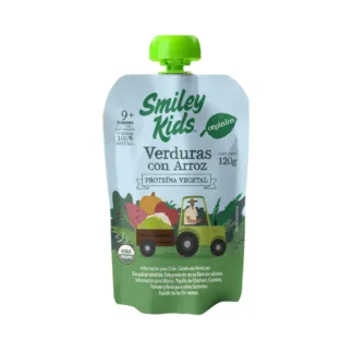 Colado Orgánico Verdura con Arroz (120g) Smiley Kids