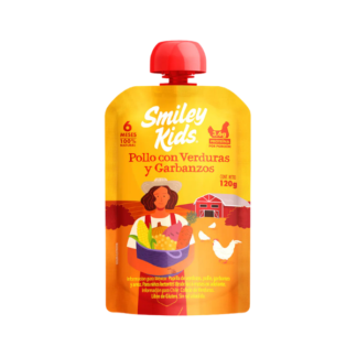 Colado Verdura, Pollo y Garbanzos (120g) Smiley Kids