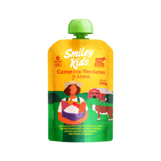 Colado Verdura, Carne y Arroz (120g) Smiley Kids