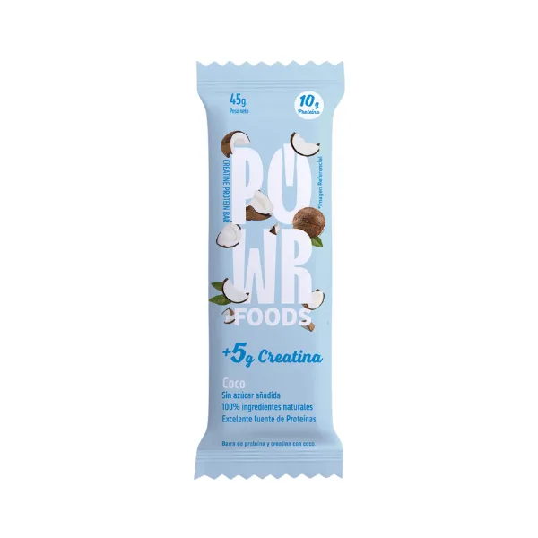 Barra de Proteína + Creatina Coco (45g) POWR