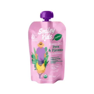 Compota Orgánica Pera y Plátano (90g) Smiley Kids