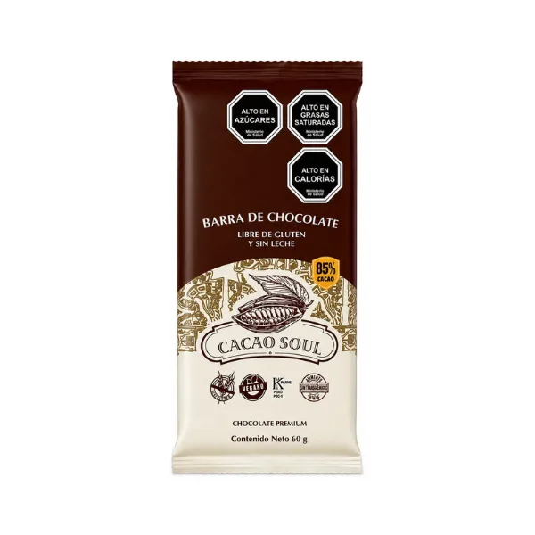 Barra de Chocolate 85% (60g) Cacao Soul