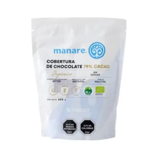 Cobertura Chocolate Sin Azúcar 79% (200g) Manare